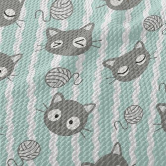 Kitten Yarn Ball Birdseye Piqué