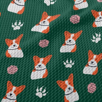 Dai Dai Corgi Yarn Birdseye Piqué