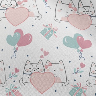 Loving Cat Couple Chiffon