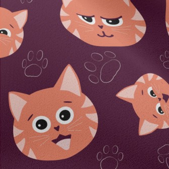 Orange Striped Cat Chiffon
