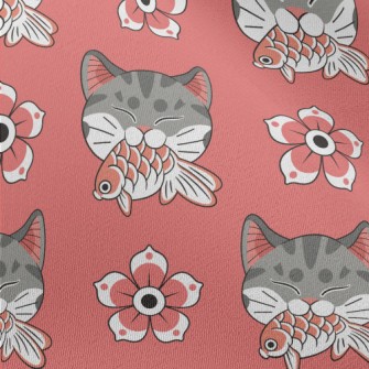 Patterned Cat Koi Chiffon