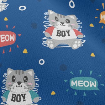 Sports Little Gray Cat Chiffon