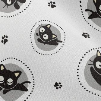 Big-eyed Black Cat Chiffon