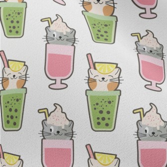 Big Head Cat Cold Drink Chiffon