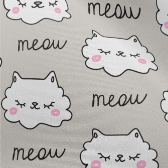 Shy Cat With Closed Eyes Chiffon