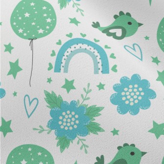 Dreamy Rainbow Bird Chiffon