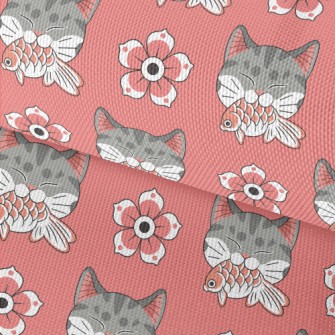 Patterned Cat Koi Waterproof Oxford