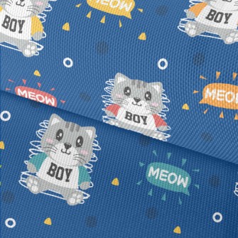 Sports Little Gray Cat Waterproof Oxford