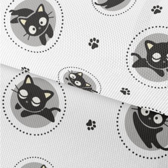 Big-eyed Black Cat Waterproof Oxford