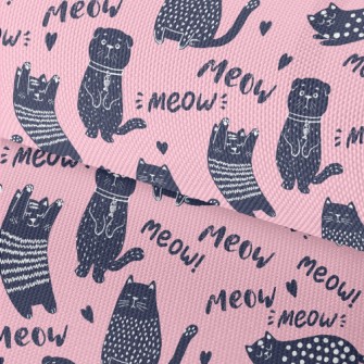 Cat With Changing Expressions Waterproof Oxford