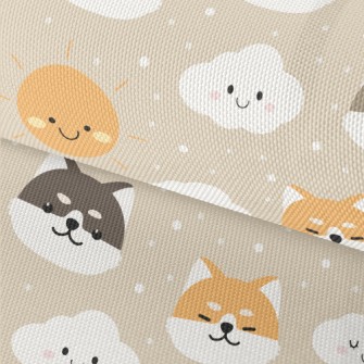 Cute Cloud Shiba Inu Waterproof Oxford
