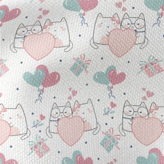 Loving Cat Couple Waterproof Canvas