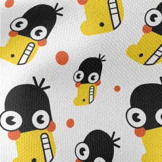 Funny Little Black Duck Waterproof Canvas