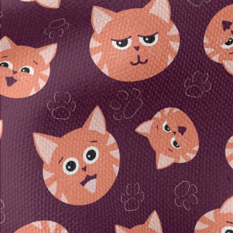Orange Striped Cat Waterproof Canvas