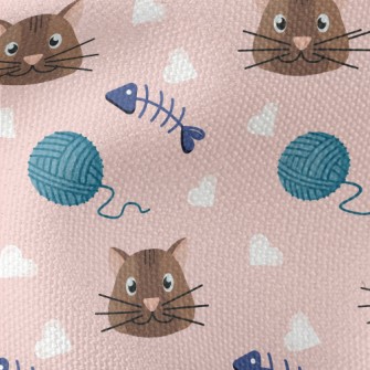 Kitten Fish Bone Yarn Waterproof Canvas