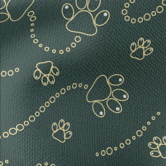 Cute Dog Footprints Waterproof Canvas