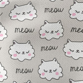 Shy Cat With Closed Eyes Waterproof Canvas