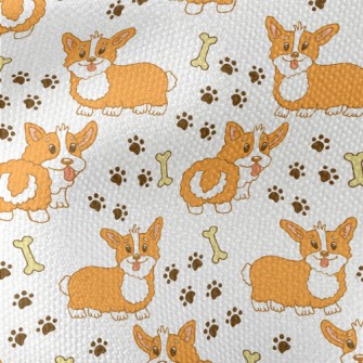 Curly Corgi Waterproof Canvas