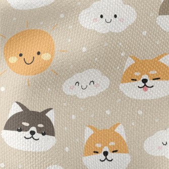 Cute Cloud Shiba Inu Waterproof Canvas
