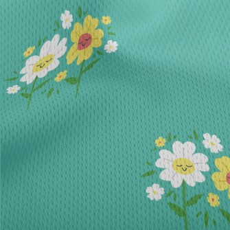 Mini Flowers On The Grassland Athletic Mesh Flat Back
