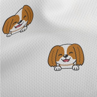 Smiling Big-eared Dog Athletic Mesh Flat Back