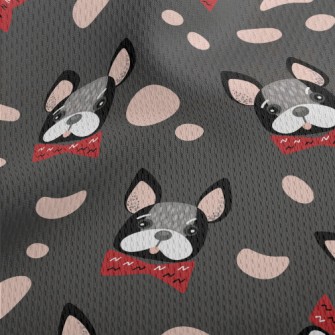French Bulldog With Bow Tie Athletic Mesh Flat Back
