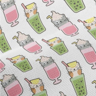 Big Head Cat Cold Drink Performance Linen