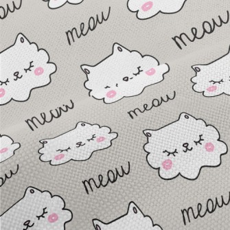 Shy Cat With Closed Eyes Performance Linen