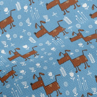 Cartoon Style Puppy Performance Linen