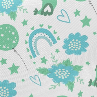 Dreamy Rainbow Bird Twill