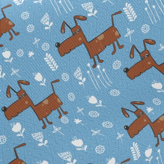 Cartoon Style Puppy Twill