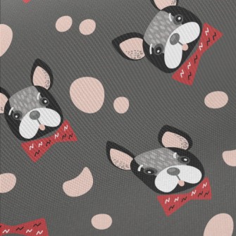 French Bulldog With Bow Tie Twill