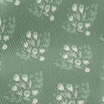 Fresh Lines And Small Flowers Standard Corduroy