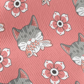Patterned Cat Koi Standard Corduroy