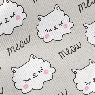 Shy Cat With Closed Eyes Standard Corduroy