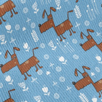 Cartoon Style Puppy Standard Corduroy
