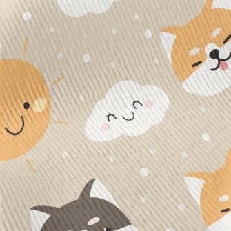 Cute Cloud Shiba Inu Standard Corduroy