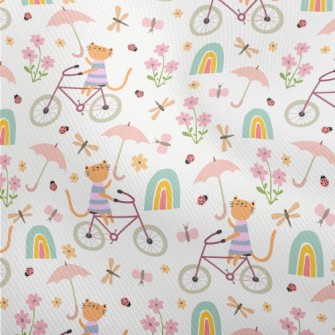 Kitten Riding A Bicycle In The Dobby