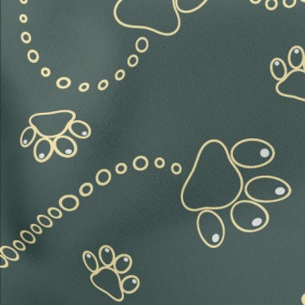Cute Dog Footprints Stretch Ponte