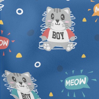 Sports Little Gray Cat Stretch Ponte