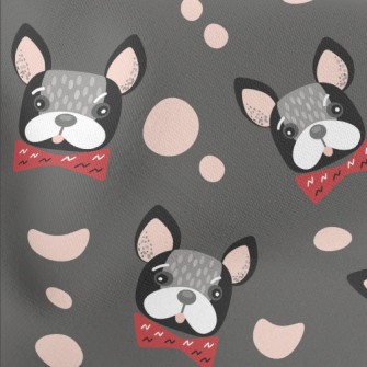 French Bulldog With Bow Tie Stretch Ponte