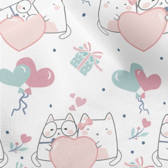 Loving Cat Couple Micro Fleece