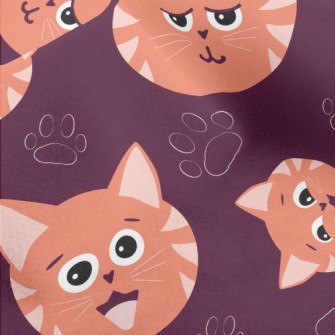 Orange Striped Cat Micro Fleece