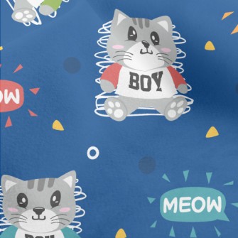 Sports Little Gray Cat Micro Fleece