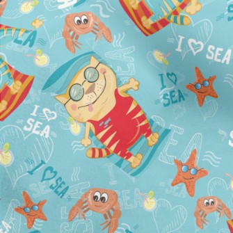 Relaxing Holiday Cat Micro Fleece