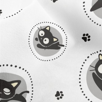 Big-eyed Black Cat Micro Fleece
