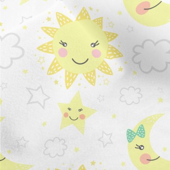 Q Version Moon, Stars And Sun Micro Fleece