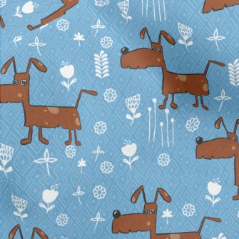 Cartoon Style Puppy Micro Fleece