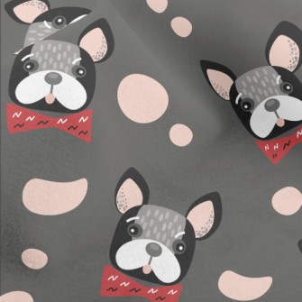 French Bulldog With Bow Tie Micro Fleece