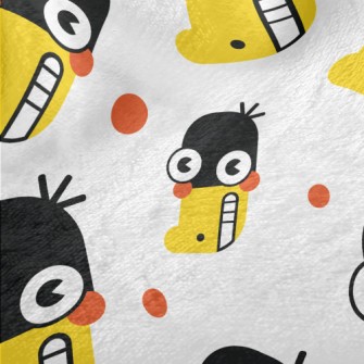 Funny Little Black Duck Minky